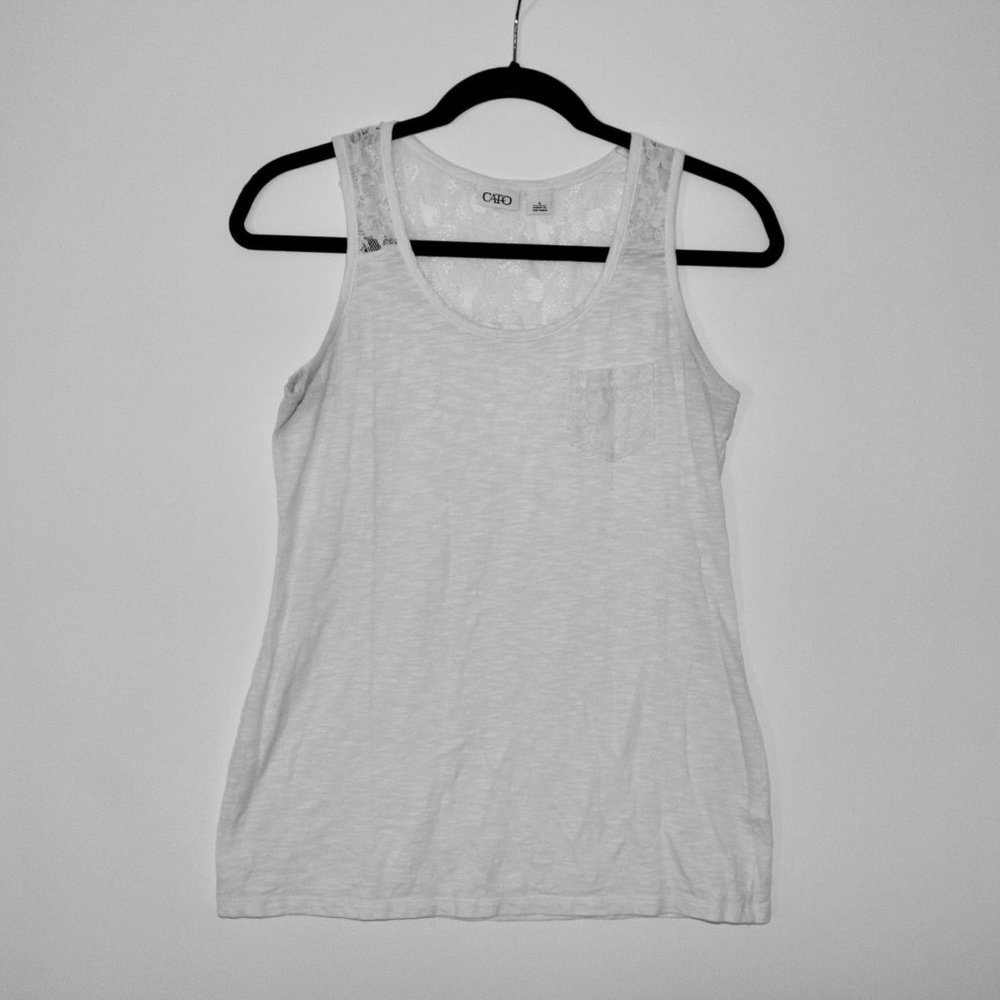 White Lace Tank Top